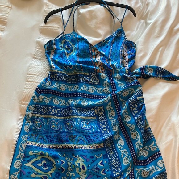 Zara Scarf Print Mini Dress - Picture 3 of 4